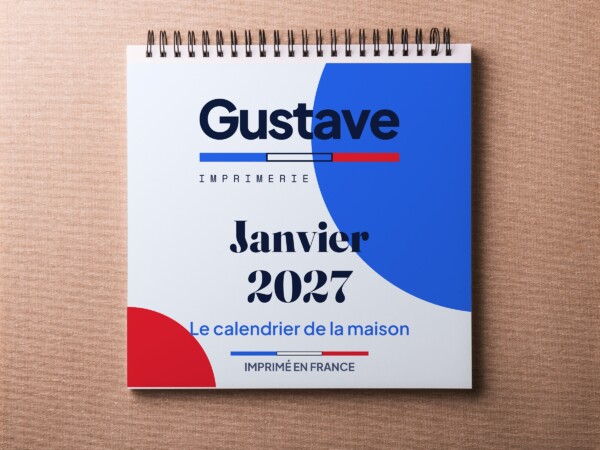 Calendrier mural à spirale 2027 imprimé par Gustave