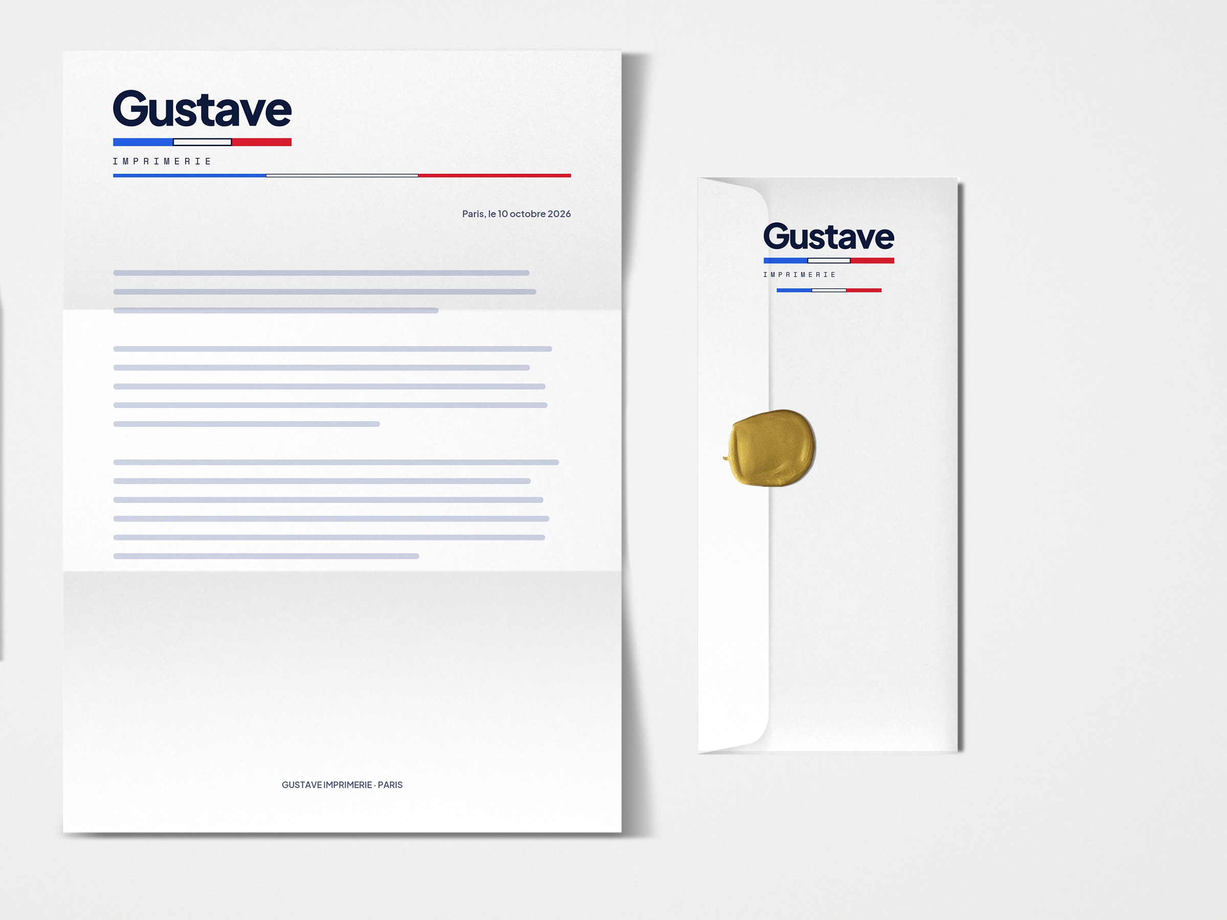 Enveloppes personnalisées imprimé par Gustave