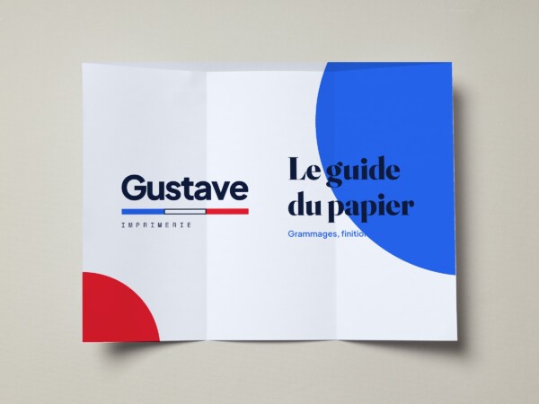 Dépliant plis roulés imprimé par Gustave